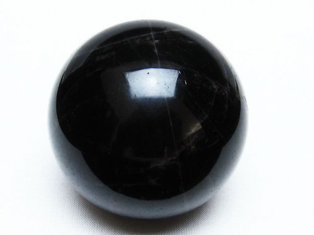 モリオン 純天然 黒水晶 丸玉 56mm [T572-9635]