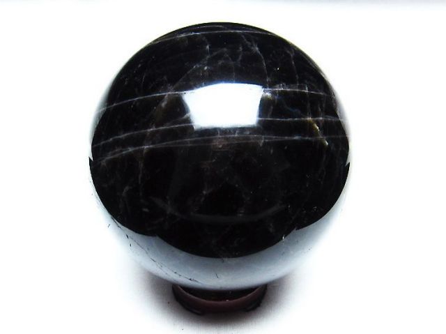 2.5Kgモリオン 純天然 黒水晶 丸玉 125mm [T572-9825]