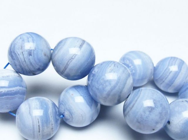 ブルーレースアゲートブレスレット 19mm [t58-7211]