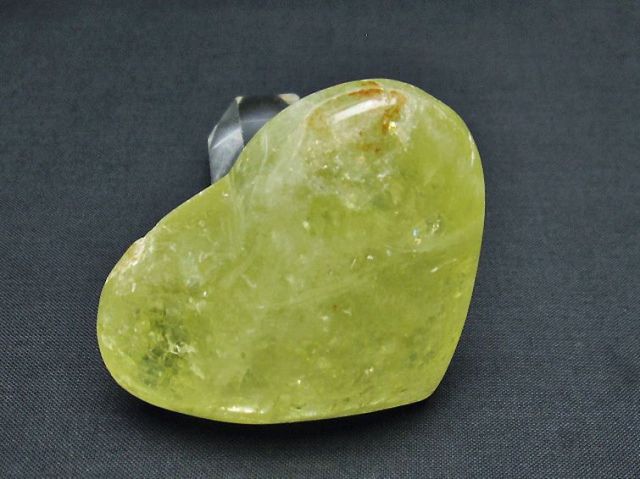 パワーストーン 天然石 シトリンハート置物[T593-1236]