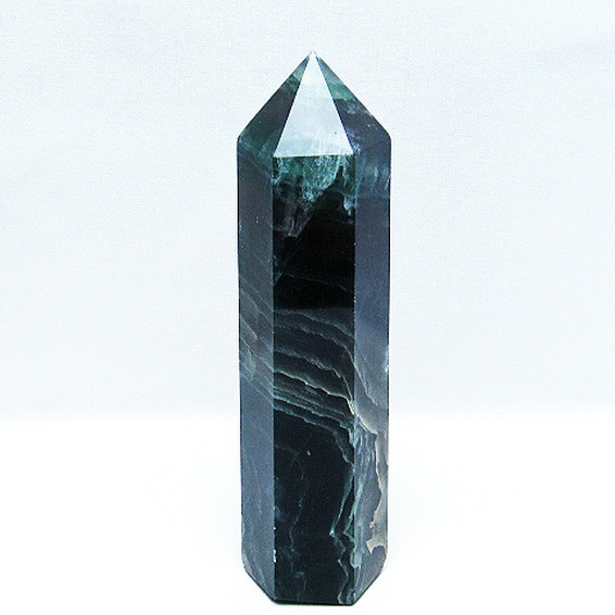 高品質ムラサキ ファントム フローライト 六角柱 ファントム フローライト 六角柱