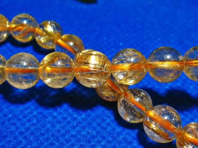 ゴールドタイチンルチルブレスレット 8mm [T6-5179]