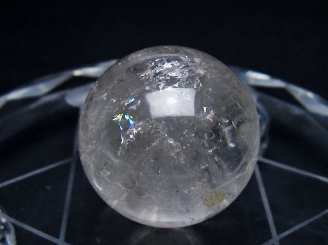 パワーストーン 天然石 ヒマラヤ水晶丸玉七星陣 30mm [T602-2514]