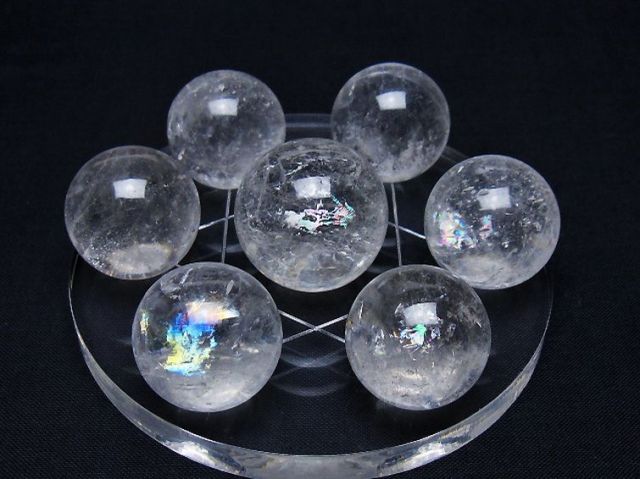 ヒマラヤ水晶丸玉七星陣 25mm [T602-2667]