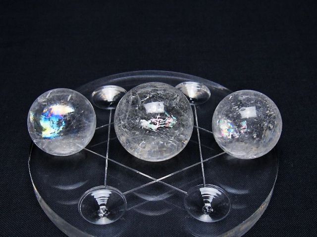 ヒマラヤ水晶丸玉七星陣 25mm [T602-2667]