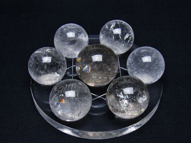 ヒマラヤ水晶丸玉七星陣 26mm [T602-2676]