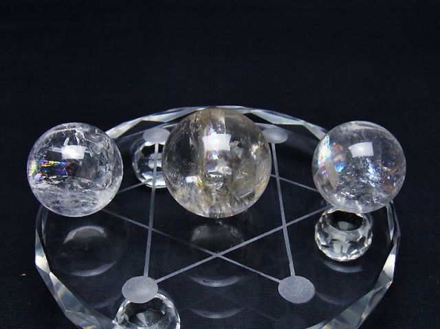 ヒマラヤ水晶丸玉七星陣 29mm [T602-2687]