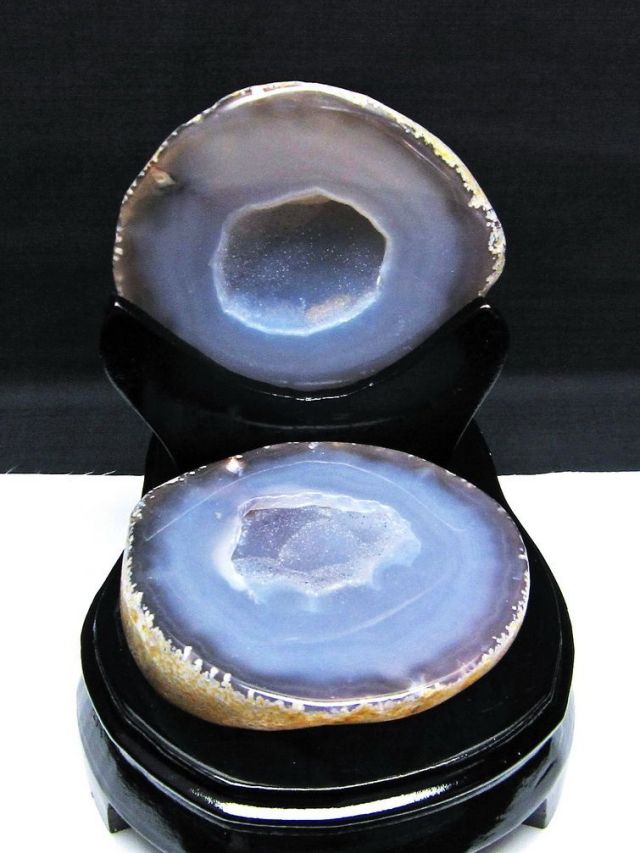 1.1Kgパワーストーン 天然石 ペア水晶トレジャーメノウ[T604-7153]1枚目