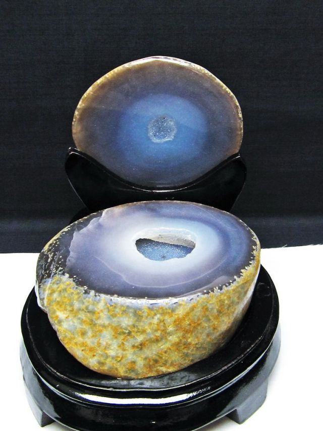 1.7Kgパワーストーン 天然石 ペア水晶トレジャーメノウ[T604-7169]1枚目