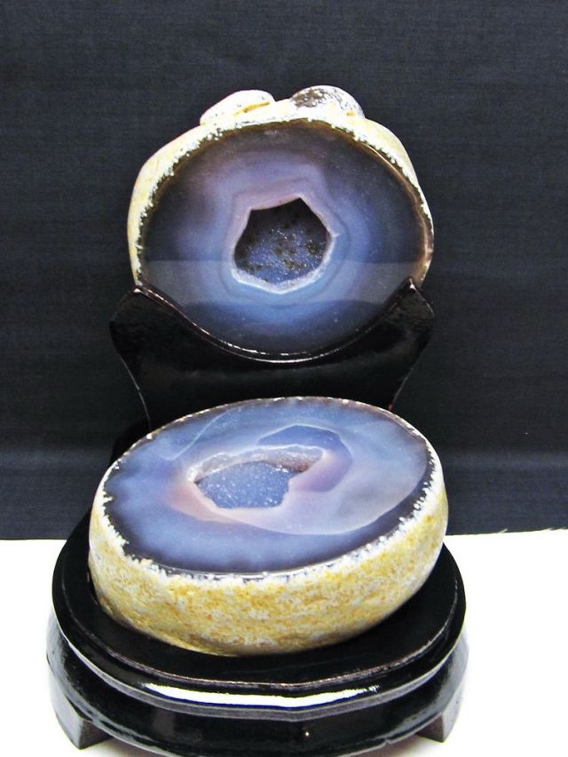 2.4Kgパワーストーン 天然石 ペア水晶トレジャーメノウ[T604-7176]1枚目