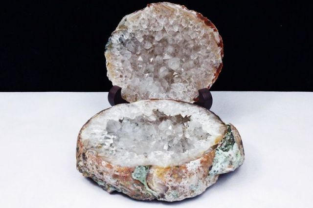 パワーストーン 天然石 ペア水晶トレジャーメノウ[T605-3579]