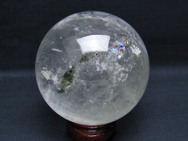 1.1Kgパワーストーン 天然石 グリーンファントム入り 水晶 丸玉 93mm