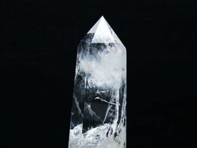 ヒマラヤ ブルーエンジェルラダークォーツ☆キラキラ☆六角柱 水晶 原石A1059 ブルーエンジェルラダー 水晶ポイント 六角柱 天使のはしご