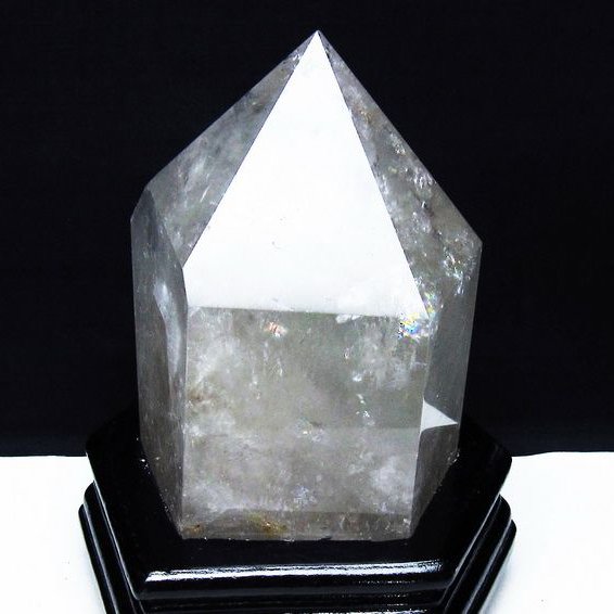 2Kgヒマラヤ水晶 トルマリンルチル入り 六角柱 [t627-7138]