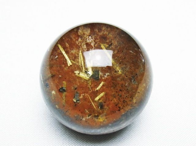 ゴールドタイチンルチル入り水晶丸玉 36mm [T637-4642]