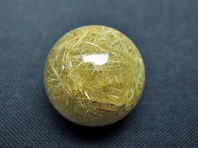 パワーストーン 天然石 ルチル入り水晶丸玉 18mm [T637-4745]