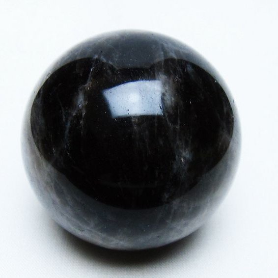 モリオン 純天然 黒水晶 丸玉 54mm [t643-4865]