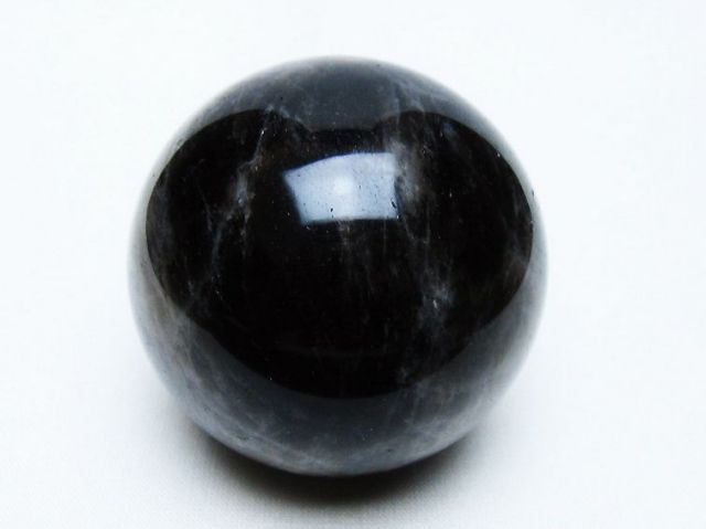 モリオン 純天然 黒水晶 丸玉 54mm [t643-4865]