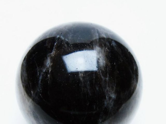 モリオン 純天然 黒水晶 丸玉 54mm [t643-4865]