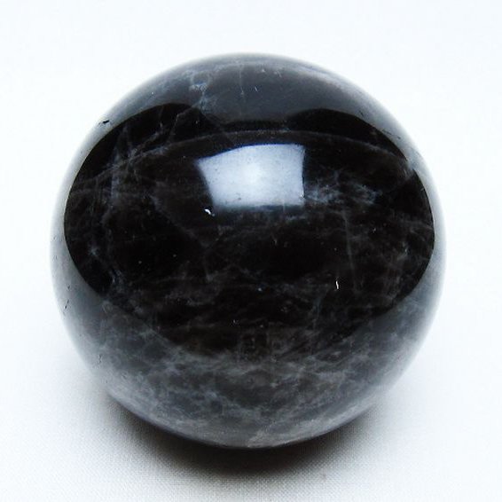 モリオン 純天然 黒水晶 丸玉 64mm [t643-4881]