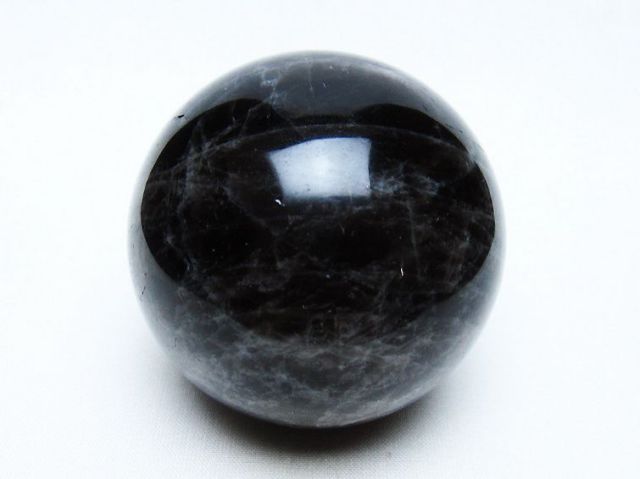 モリオン 純天然 黒水晶 丸玉 64mm [t643-4881]