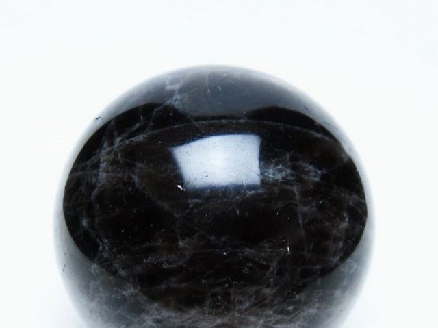 モリオン 純天然 黒水晶 丸玉 64mm [t643-4881]