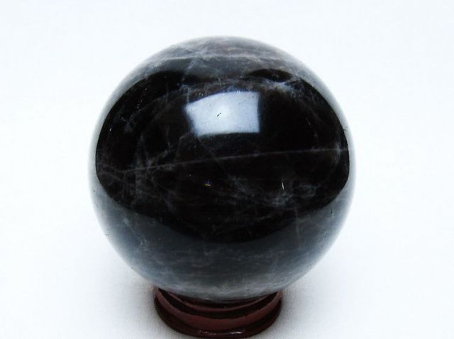モリオン 純天然 黒水晶 丸玉 64mm [t643-4881]