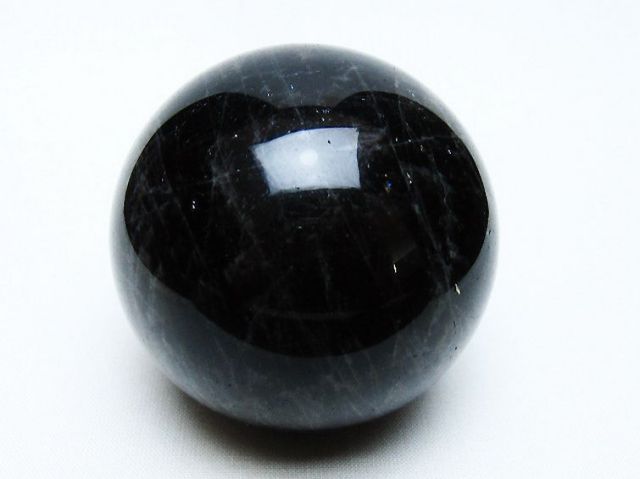 モリオン 純天然 黒水晶 丸玉 61mm [t643-4912]