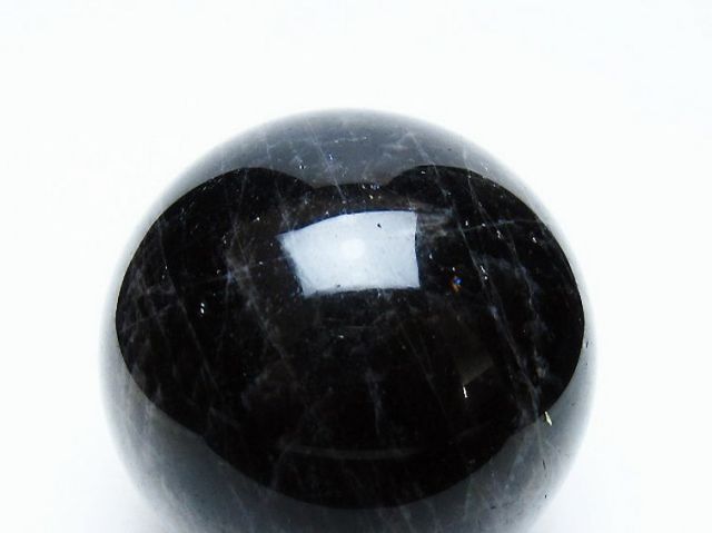 モリオン 純天然 黒水晶 丸玉 61mm [t643-4912]