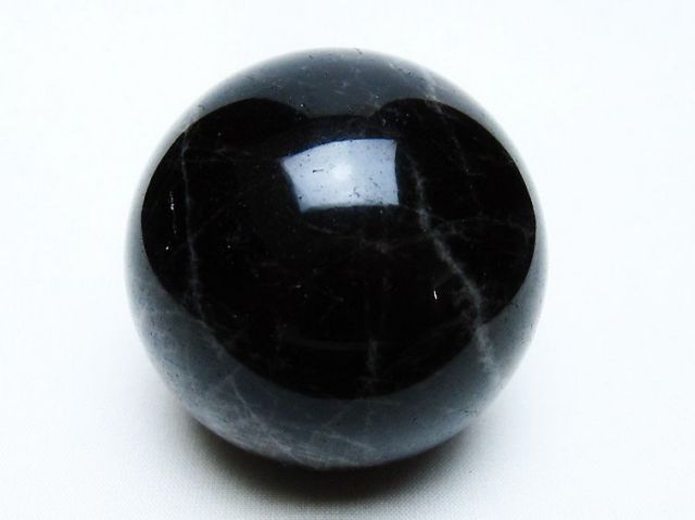 モリオン 純天然 黒水晶 丸玉 60mm [t643-4917]