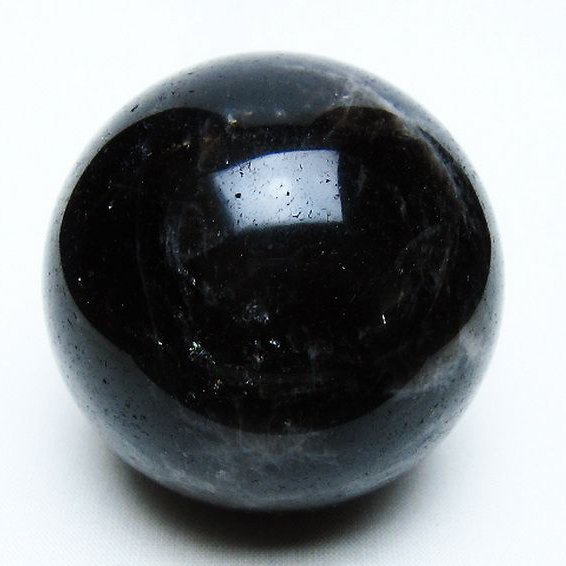 モリオン 純天然 黒水晶 丸玉 60mm [t643-4923]