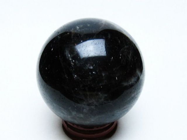 モリオン 純天然 黒水晶 丸玉 60mm [t643-4923]