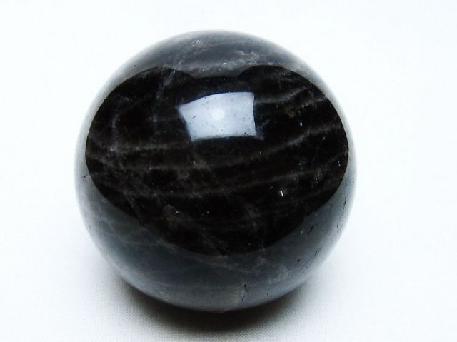 モリオン 純天然 黒水晶 丸玉 59mm [t643-4930]