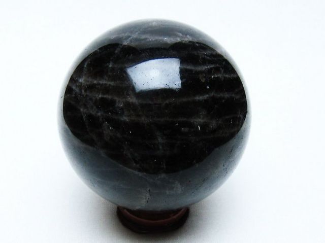 モリオン 純天然 黒水晶 丸玉 59mm [t643-4930]
