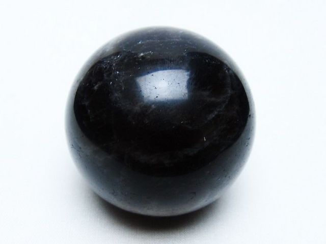 モリオン 純天然 黒水晶 丸玉 53mm [t643-4954]