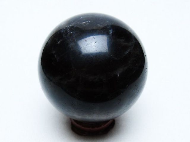 モリオン 純天然 黒水晶 丸玉 53mm [t643-4954]