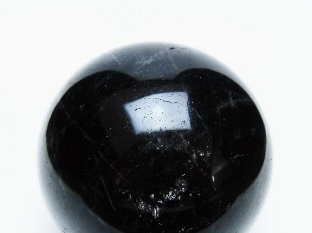モリオン 純天然 黒水晶 丸玉 58mm [t643-4968]