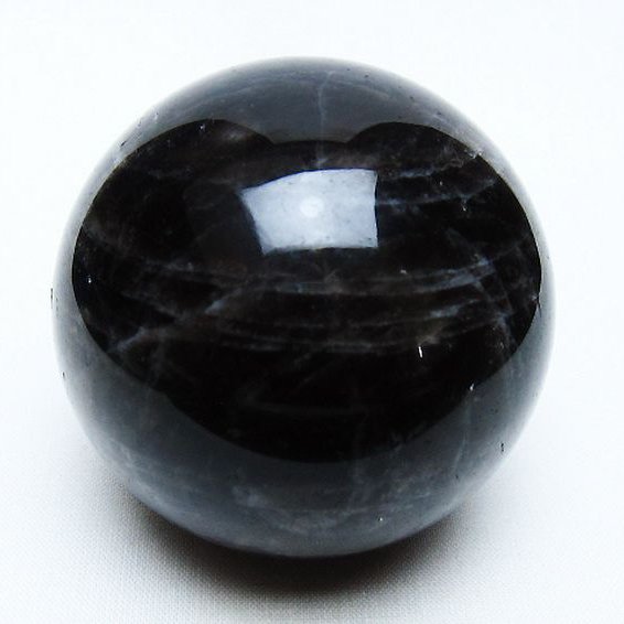 モリオン 純天然 黒水晶 丸玉 60mm [t643-4973]