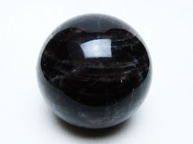モリオン 純天然 黒水晶 丸玉 60mm [t643-4973]