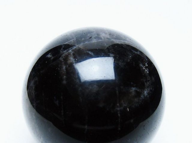 モリオン 純天然 黒水晶 丸玉 62mm [t643-4985]