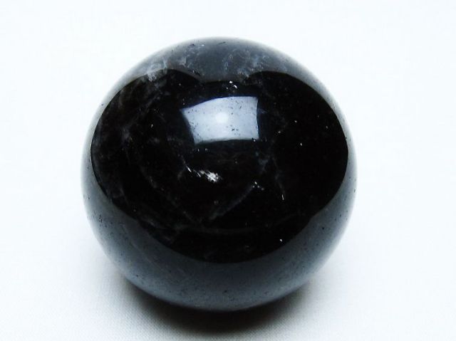 モリオン 純天然 黒水晶 丸玉 58mm [t643-4992]