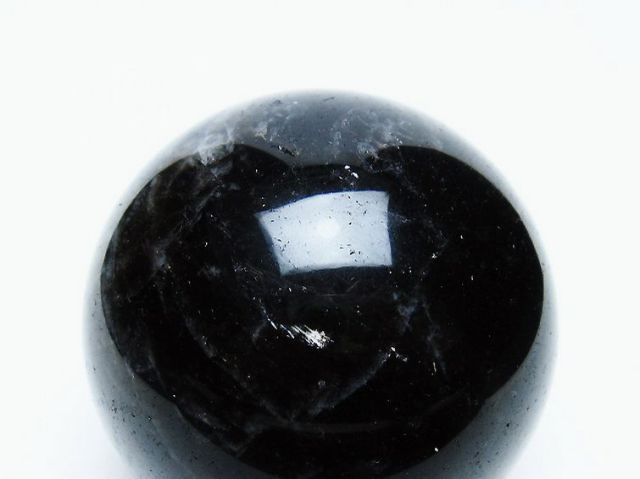 モリオン 純天然 黒水晶 丸玉 58mm [t643-4992]
