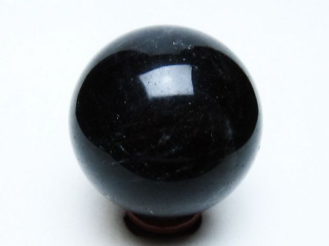モリオン 純天然 黒水晶 丸玉 54mm [t643-4999]