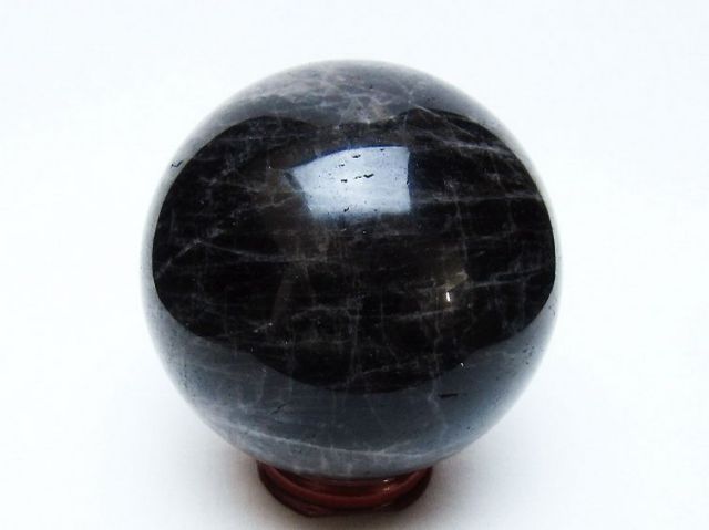 モリオン 純天然 黒水晶 丸玉 73mm [t643-5176]