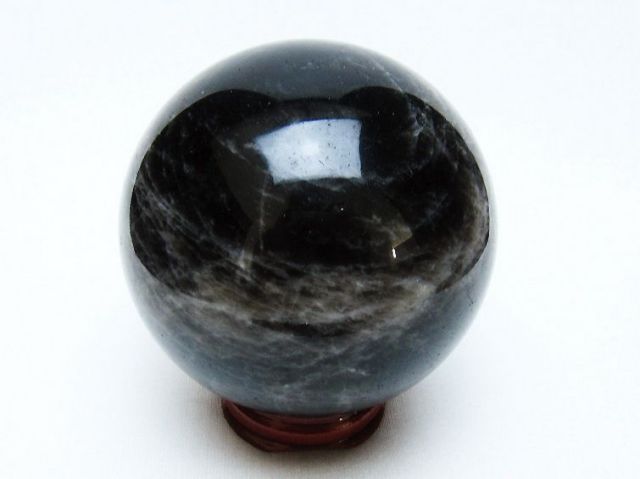モリオン 純天然 黒水晶 丸玉 71mm [t643-5178]