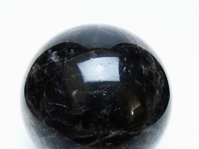 モリオン 純天然 黒水晶 丸玉 72mm [t643-5179]