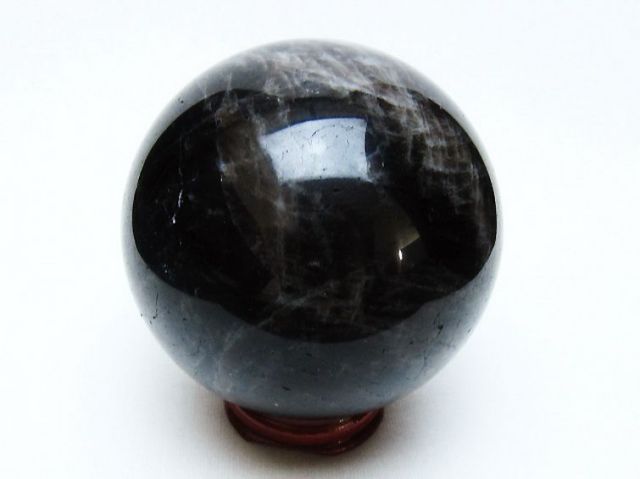 モリオン 純天然 黒水晶 丸玉 72mm [t643-5179]