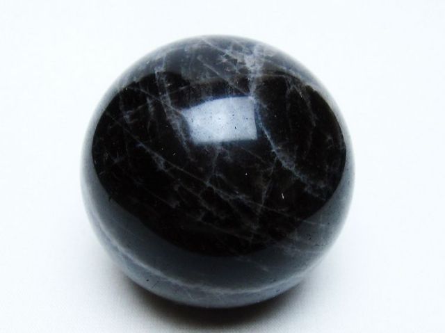 モリオン 純天然 黒水晶 丸玉 57mm [t643-5215]