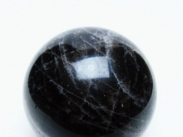 モリオン 純天然 黒水晶 丸玉 57mm [t643-5215]