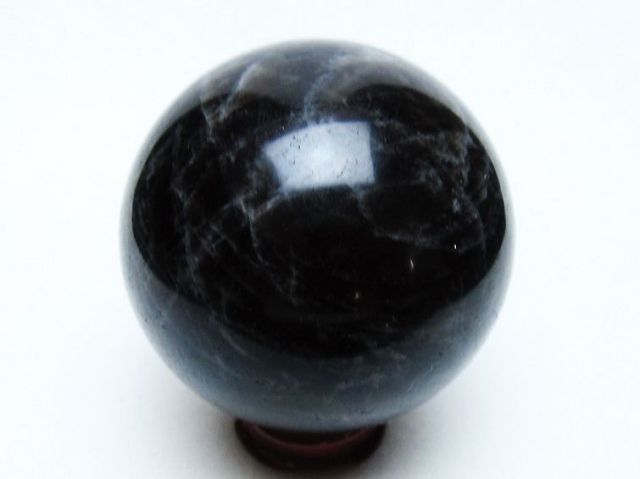 モリオン 純天然 黒水晶 丸玉 57mm [t643-5215]